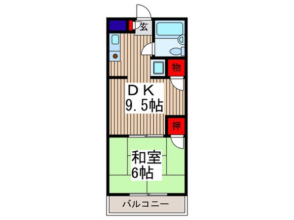 武蔵浦和宝マンションの物件間取画像